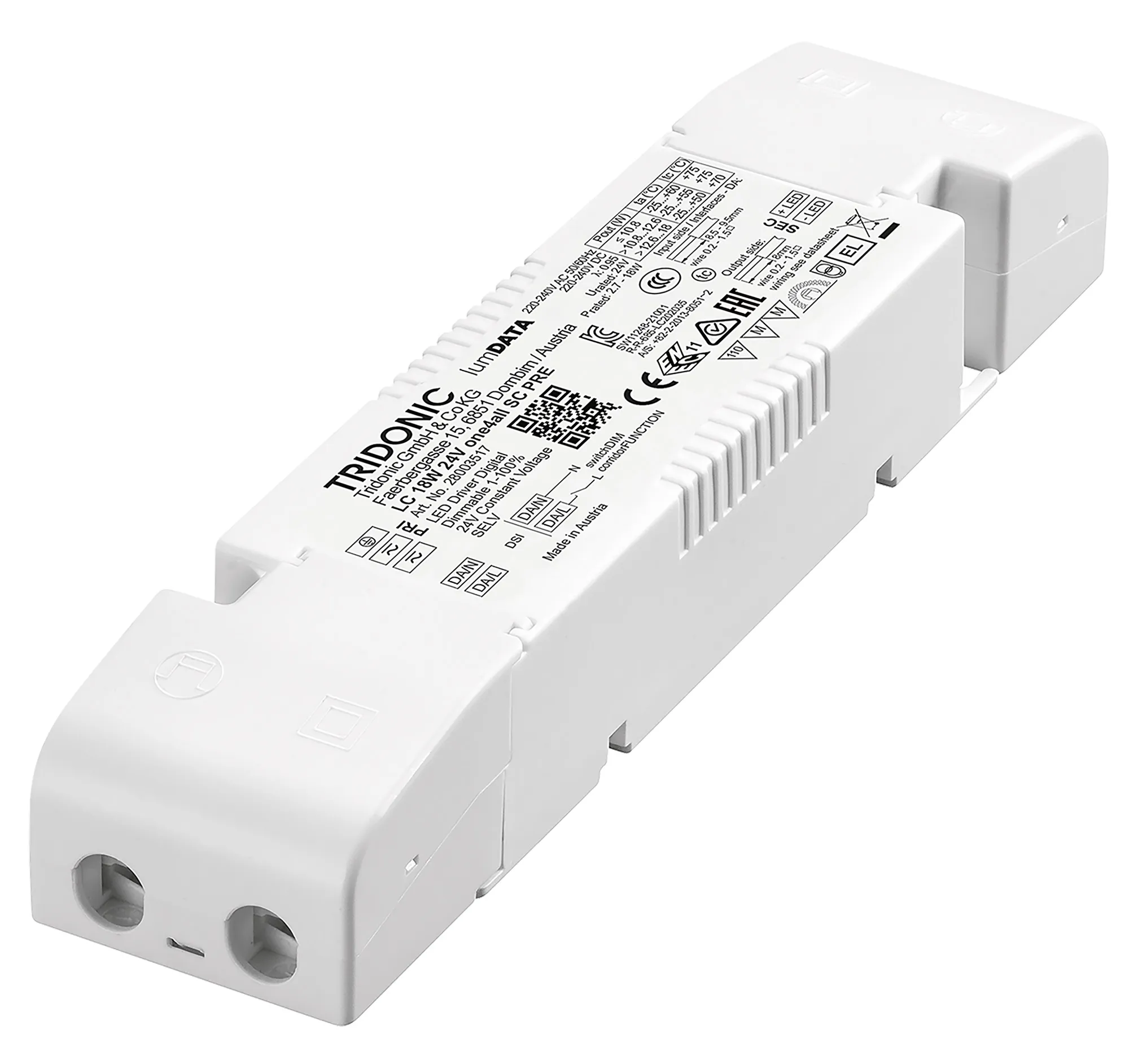 18W 24V one4all Dimmable SC PRE Constant Voltage LED Driver